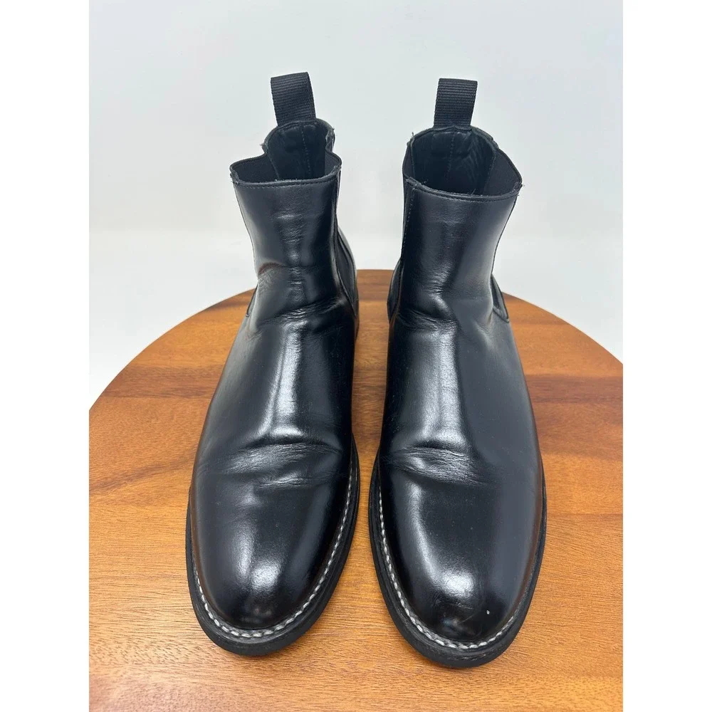 Thursday Boot Co Leather Chelsea Boots Mens Size 11.5 Black Pull on Preppy